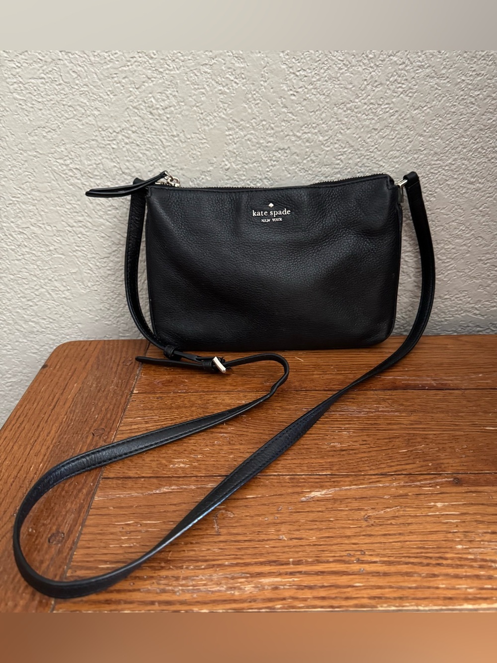 Kate Spade New York Black Pebble Leather Mulberry Street Madelyne Crossbody